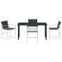 Conjunto de Comedor de Jardín de 5 Piezas con Cojines en Textileno Blanco y Acero | Foro24.es | Tu tienda online para hogar, jardín y más Foro24.es