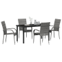 Conjunto de Comedor de Jardín de 5 Piezas Gris Poliratán by , Garden chairs - Ref: Foro24-3379410, Price: 282,05 €, Discount: %