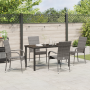 Conjunto de Comedor de Jardín de 5 Piezas Gris Poliratán by , Garden chairs - Ref: Foro24-3379410, Price: 282,05 €, Discount: %
