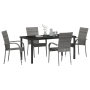 Conjunto de Comedor de Jardín de 5 Piezas en Poliratán Gris by , Garden chairs - Ref: Foro24-3379411, Price: 293,75 €, Discou...