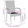 Juego de Comedor de Jardín de 7 Piezas Poliratán Gris de , Sillas de jardín - Ref: Foro24-3379412, Precio: 380,33 €, Descuent...