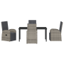 Conjunto de Comedor de Jardín de 5 Piezas con Cojines Gris Poliratán by , Garden chairs - Ref: Foro24-3379502, Price: 751,95 ...