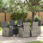 Juego de comedor de jardín de 7 piezas con cojines gris poliratán von , Gartenstühle - Ref: Foro24-3379503, Preis: 1,00 €, Ra...