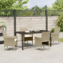Conjunto de Comedor de Jardín de 5 Piezas Beige de Poliratán by , Garden chairs - Ref: Foro24-3379740, Price: 366,84 €, Disco...