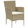 Conjunto de Comedor de Jardín de 5 Piezas Beige de Poliratán by , Garden chairs - Ref: Foro24-3379740, Price: 366,84 €, Disco...