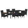 Juego de Comedor de Jardín de 7 Piezas Negro Poliratán von , Gartenstühle - Ref: Foro24-3379755, Preis: 425,15 €, Rabatt: %