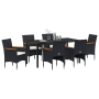 Juego de Comedor de Jardín de 7 Piezas Negro Poliratán von , Gartenstühle - Ref: Foro24-3379755, Preis: 425,15 €, Rabatt: %