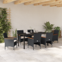 Juego de Comedor de Jardín de 7 Piezas Negro Poliratán von , Gartenstühle - Ref: Foro24-3379755, Preis: 425,15 €, Rabatt: %