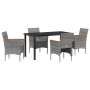Set de Comedor de Jardín de 5 Piezas - Ratán Gris von , Gartenstühle - Ref: Foro24-3379760, Preis: 357,60 €, Rabatt: %