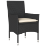 Juego de Comedor de Jardín de 9 Piezas con Cojines de Ratán Sintético Negro by , Garden chairs - Ref: Foro24-3379771, Price: ...