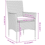 Juego de Comedor de Jardín de 9 Piezas con Cojines de Ratán Sintético Negro by , Garden chairs - Ref: Foro24-3379771, Price: ...