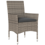 Conjunto de Comedor de Jardín de 7 Piezas con Cojines de Ratán Polimérico Gris de , Sillas de jardín - Ref: Foro24-3379791, P...