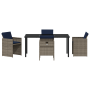 Conjunto de Comedor de Jardín de 5 Piezas con Cojines, Poliratán Gris von , Gartenstühle - Ref: Foro24-3379970, Preis: 293,53...