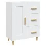 Weißes Sperrholz-Sideboard 69,5 x 34 x 90 cm von vidaXL, Sideboards - Ref: Foro24-812222, Preis: 86,97 €, Rabatt: %