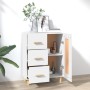 Aparador de madera contrachapada blanco 69,5x34x90 cm de vidaXL, Aparadores - Ref: Foro24-812222, Precio: 87,68 €, Descuento: %