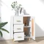 Weißes Sperrholz-Sideboard 69,5 x 34 x 90 cm von vidaXL, Sideboards - Ref: Foro24-812222, Preis: 86,97 €, Rabatt: %