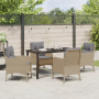Juego de Comedor de Jardín de 5 Piezas con Cojines Beige Rattan Policarbonato | Foro24.es | Tu tienda online para hogar, jardín y más Foro24.es