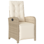 Juego de comedor de jardín de 3 piezas con cojines beige de ratán sintético by , Garden chairs - Ref: Foro24-3380330, Price: ...