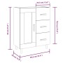 Weißes Sperrholz-Sideboard 69,5 x 34 x 90 cm von vidaXL, Sideboards - Ref: Foro24-812222, Preis: 87,75 €, Rabatt: %