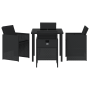 Conjunto de Comedor de Jardín de 5 Piezas con Cojines Poliratán Negro de by , Garden chairs - Ref: Foro24-3380593, Price: 244...