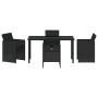 Conjunto de 5 Piezas de Comedor de Jardín con Cojines Negro Poliratán von , Gartenstühle - Ref: Foro24-3380594, Preis: 267,24...