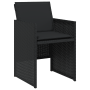 juego de comedor de jardín de 9 piezas con cojines poliratán negro, mesa de jardín  negra 200x80x73 cm vidrio templado | Foro24.es | Tu tienda online para hogar, jardín y más Foro24.es