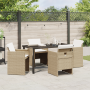 Juego de comedor de jardín de 5 piezas con cojines beige de ratán | Foro24.es | Tu tienda online para hogar, jardín y más Foro24.es