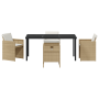 Conjunto de Comedor de Jardín de 5 Piezas con Cojines Beige de Ratán | Foro24.es | Tu tienda online para hogar, jardín y más Foro24.es