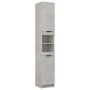 Concrete gray plywood bathroom cabinet 32x34x188.5 cm by vidaXL, Lockers and storage cabinets - Ref: Foro24-811326, Price: 10...