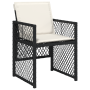 Juego de Comedor de Jardín de 5 Piezas con Cojines Negro de Polirratán, Mesa de Jardín Negra 160x80x73 cm de Vidrio Templado | Foro24.es | Tu tienda online para hogar, jardín y más Foro24.es