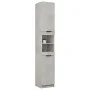Armario de baño contrachapada gris hormigón 32x34x188,5 cm de vidaXL, Taquillas y armarios de almacenamiento - Ref: Foro24-81...