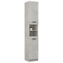 Concrete gray plywood bathroom cabinet 32x34x188.5 cm by vidaXL, Lockers and storage cabinets - Ref: Foro24-811326, Price: 10...