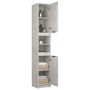 Concrete gray plywood bathroom cabinet 32x34x188.5 cm by vidaXL, Lockers and storage cabinets - Ref: Foro24-811326, Price: 10...