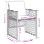 Comedor de Jardín de 5 Piezas con Cojines Negritos de Ratán Sintético, Mesa de Jardín  Negra 80x80x73 cm con Vidrio Templado | Foro24.es | Tu tienda online para hogar, jardín y más Foro24.es