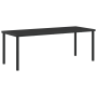Conjunto de Comedor de Jardín de 9 Piezas con Cojines Gris ratán tejido de , Mesa de Jardín  Negra 200x80x73 cm Cristal Templado | Foro24.es | Tu tienda online para hogar, jardín y más Foro24.es