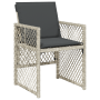 Juego de Comedor de Jardín de 5 Piezas con Cojines Gris Claro, Mesa de Jardín Negra 140x80x73 cm con Vidrio Templado von , Ga...