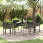 Set de Comedor de Jardín de 5 Piezas con Cojines Gris Poliratán von , Gartenstühle - Ref: Foro24-3380751, Preis: 257,46 €, Ra...