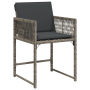 Set de Comedor de Jardín de 5 Piezas con Cojines Gris Poliratán von , Gartenstühle - Ref: Foro24-3380751, Preis: 257,46 €, Ra...