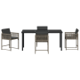 Set de Comedor de Jardín de 5 Piezas con Cojines Gris Poliratán von , Gartenstühle - Ref: Foro24-3380751, Preis: 257,46 €, Ra...