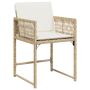Juego de Comedor de Jardín de 5 Piezas con Cojines Beige Poliratán von , Gartenstühle - Ref: Foro24-3380759, Preis: 270,39 €,...