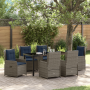 Set de 7 Piezas de Comedor de Jardín Poliratán Gris von , Gartenstühle - Ref: Foro24-3381034, Preis: 931,46 €, Rabatt: %