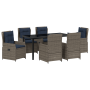 Set de 7 Piezas de Comedor de Jardín Poliratán Gris von , Gartenstühle - Ref: Foro24-3381034, Preis: 931,46 €, Rabatt: %