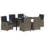 Set de 7 Piezas de Comedor de Jardín Poliratán Gris von , Gartenstühle - Ref: Foro24-3381034, Preis: 931,46 €, Rabatt: %