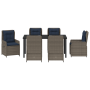 Set de 7 Piezas de Comedor de Jardín Poliratán Gris von , Gartenstühle - Ref: Foro24-3381034, Preis: 931,46 €, Rabatt: %