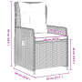 Set de 7 Piezas de Comedor de Jardín Poliratán Gris von , Gartenstühle - Ref: Foro24-3381034, Preis: 931,46 €, Rabatt: %