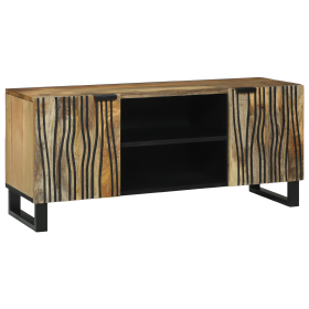 Cabinet de TV 105x33.5x46 cm Madera Maciza de Mango y Madera Ingenierada de , Muebles TV - Ref: Foro24-4017936, Precio: 127,4...