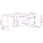 Cabinet de TV 105x33.5x46 cm Madera Maciza de Mango y Madera Ingenierada de , Muebles TV - Ref: Foro24-4017936, Precio: 127,4...