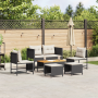 Juego de Sofás de Exterior Negro Ratán Sintético Mediano de , Conjuntos de jardín - Ref: Foro24-4104699, Precio: 302,43 €, De...