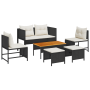 Juego de Sofás de Exterior Negro Ratán Sintético Mediano de , Conjuntos de jardín - Ref: Foro24-4104699, Precio: 302,43 €, De...