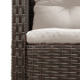 Juego de Sofá Exterior Marrón y Crema Ratán, Madera, Tela Mediano by , Garden sets - Ref: Foro24-4104701, Price: 306,82 €, Di...